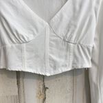 Kendall + Kylie Cropped Long Sleeve Top Women's XS Chic Trendy Linen Blend Photo 7