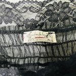 Free People NEW Condesa Mini Slip Rose Lace Black Ruffle Hem NWOT Sz Medium $98 Photo 5