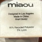 Miaou Ginger Babydoll Mini Dress Wanted Red Cowl Neckline Newspaper Print Small Photo 5