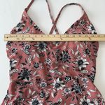 Kona Sol Floral One Piece Swimsuit Criss Cross Back Ruched Sides Womens XL Photo 6