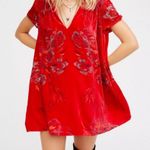 Free People  Acting Single Velvet Burnout Mini Dress
Babydoll Size Small Photo 7