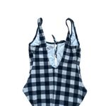 Kate Spade Black White Gingham Plaid Bow One Piece Bathing Swimsuit Size M Photo 6