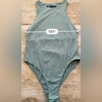ZARA  Women’s Size‎ Medium Moss Green Sleeveless Bodysuit Photo 7