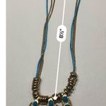 CGU *B3G1 NECKLACE EARRINGS SET gold tone‎ turquoise stand necklace dangle Blue Photo 6