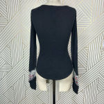 Free People Bandana Cuff Thermal Top in Black Size US XS Photo 9