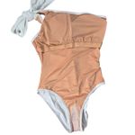 J.Crew Bow one-shoulder one-piece Swimsuit White 6 BF170 Photo 2