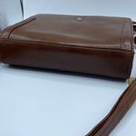 Vintage leather Ashwood crossbody satchel bag nut brown smooth leather. Photo 7