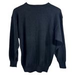 Vintage 80's/90's Jade Black Sequin Embellished Cotton Ramie Sweater Size Large Photo 3