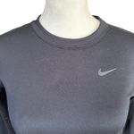 Nike Dri-Fit black long sleeve crewneck stretchy activewear top women's size S Photo 4