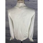 Vince Camuto Mock Neck Clip Dot Long Sheer Sleeve Sweater Women S Antique White Photo 2