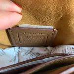 Coach Authentic Leather/suede/Straw flap logo Crosby/shoulder/wristlet bag Photo 4