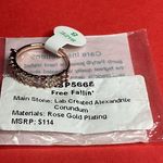 Bomb Party RBP5668 “Free Fallin’” Corundum on Rose Gold Size 8 Ring NWT Photo 4