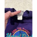 Hard Rock Cafe Vintage 90s Save The Planet Iceland Sweatshirt Purple USA! Large Photo 5