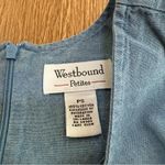 Westbound  Denim Jumper Dress, Floral Hem Embroidery & Pockets-PS light blue wash Photo 6