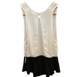 Aritzia  Wilfred Women XS Peplum Plunge Open Back Sleeveless Top in White & Black Photo 5
