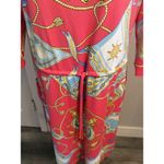 J. McLaughlin XL Nautical Pink 3/4 Sleeve boat Neck Dress Knee Length Photo 1