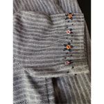 Polagram  floral embroidered 100% cotton striped midi dress sz S cottage boho whi Photo 7