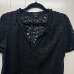 Ann Taylor Lace Workwear Office Career Party Elegant Classic Womens Top Medium Black Photo 2