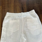 Cynthia Rowley White Linen Wide Leg Pants Size Large Photo 6