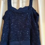 Alex Evenings  dark blue evening gown and jacket set Photo 6