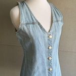 Blue Blush  Denim Button Down Dress M 100% cotton Photo 2