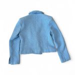 ZARA  TWEED BLAZER BABY BLUE WITH SILVER BUTTONS SIZE SMALL NWOT Photo 1