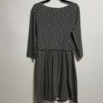 Lands' End  Womens Medium Olive green Paisley Print Knit Twist Front Midi Dress Photo 5