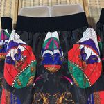 Linda Collection Late 80s Early 90s Black Scarf Print Windbreaker Jacket Large Photo 12