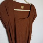 Free People NWT  free-est Trop Belle Midi Dress Honey Bronze Belted Small $98MSRP Photo 3