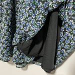 ZARA Floral Print Metallic Thread Button V-Neck Long Sleeve Mini Dress Size XS Photo 9