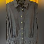 Banana Republic Blue Indigo Cotton Button Front Shirtdress Shirt Dress Size 4 Photo 6