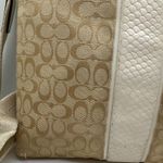 Coach  Tan and Off White Signature Canvas Crossbody Photo 3