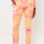 frankie's bikinis  Aiden Sweatpant Tie Dye Size XS Pink Orange  Photo 2