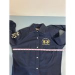 La Martina  button down shirt womens S navy embroidered polo argentina Photo 5