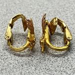 10K Gold Black Hills Rose Leaf Clip On Earrings + Gold Filled Clip Photo 8