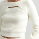 Molly Bracken LA MAISON x Cream Ribbed Cutout Crewneck Sweater Women’s Size XL Photo 1