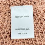 Garnet Hill 100% Baby Alpaca Sweater Scallop Trim Clay Size Medium Peruvian Wool Photo 6