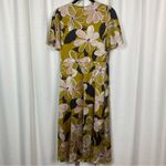 Hutch Anthropologie Mustard Yellow Floral Wrap Midi Dress Sz.XS Photo 10
