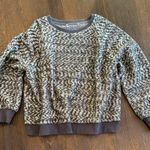 LOFT Lou & Gray Textured Knit Gray White Pullover Sweater Size XL Cozy Cabincore Photo 0