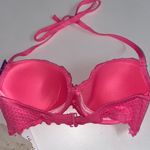 Coco Rave NWT 32D pink halter underwire Nixie Bandeau bikini top swimwear Photo 1