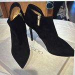 Jimmy Choo  Lindsey 100 Black suede Heeled Boots worn once excellent condition Photo 0
