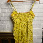 Urban Outfitters Betti Print Linen Blend Floral Romper Shorts Yellow Size XS Photo 6