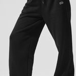 Alo Yoga  NWT Accolade Straight Leg Sweatpants Black Size L Oversized Photo 0