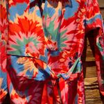 Sunday Up Colorful Long Sleeve Wrap Dress Red Photo 4