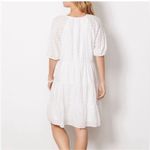 366. Roan + Ryan mini white raglan puff sleeves dress tiered with pockets XS Photo 1