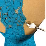 Anthropologie Hutch Lace Sheath Cocktail Dress Women’s Small Teal Halter Neck Blue Photo 9