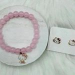 Hello Kitty Bracelet and Earring Bundle White Photo 2