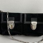 Banana Republic VTG Y2K Black Suede Leather Chain Shoulder Bag Grunge Boho Photo 2