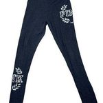 PINK - Victoria's Secret  Sequin Bling Gray Foldover Waist Leggings Yoga Pant S Photo 0