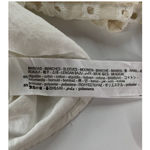 ZARA Shirt Womens Large White Off Shoulder Eyelet Ruffle Sleeve Button Crop Top Photo 7